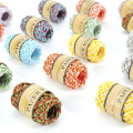 24Pcs Two-Colored Paper Twine Metallic String Paper Cord Raffia Stripes for Gifts Wrapping and DIY Decoration